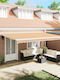 vidaXL Zelt Terrasse mit LEDs Bunt 5x3.5m