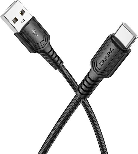 Borofone Regular USB 2.0 Cablu USB-C bărbătesc - USB-A 18W Negru 1m (tt100627)