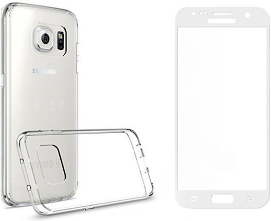 Remax Crystal Alb Set Protector Glass + Husa Samsung Galaxy S7 Transparent