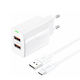 Foneng Φορτιστής με 2 Θύρες USB-A και Καλώδιο U...