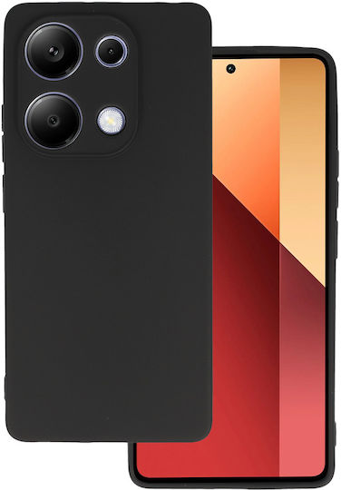 Matt Umschlag Rückseite Silikon Schwarz (Redmi Note 13 Pro 4G / Poco M6 Pro 4G)