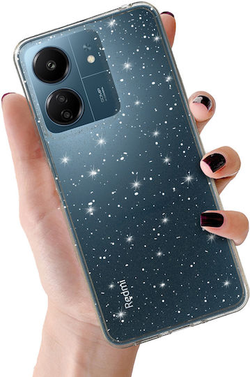 Silver Star Back Cover Σιλικόνης Ασημί (Xiaomi Redmi 13C)
