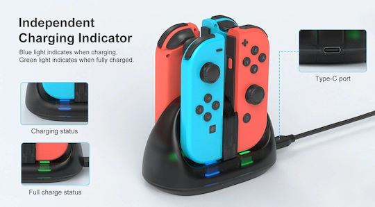 Deep Explorer 4 In 1 Charging Station Nintendo Switch