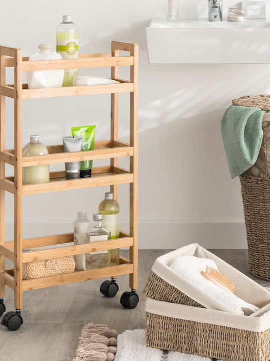 5Five Wooden Kitchen Rack 3 Tiers Brown 36x15x74.5cm