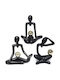 Abstract Art Decorative Sculpture Resin Statue Thinker 3 Pieces Kj224h Black