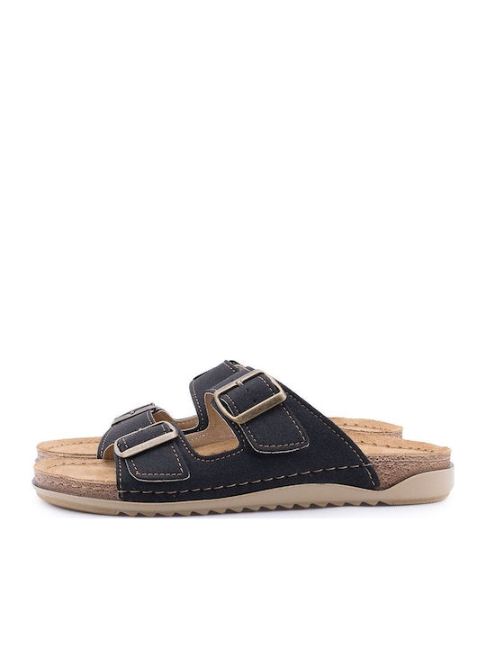 Women's Flat Sandals in Black Color