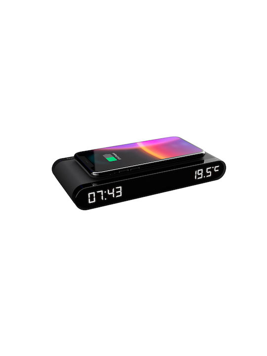 Thomson Radio Alarm Clock Digital Display Induction Charging Function 15 W Black