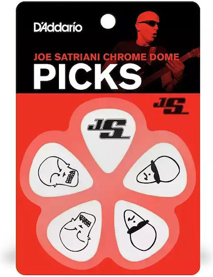 D'addario 1cwh2-10js Joe Satriani Signature White Thin Picks Packaging 10 Pieces