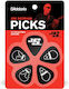 D'addario 1cbk4-10js Joe Satriani Signature Πένες Μαύρες Medium Συσκευασία 10 Τμχ