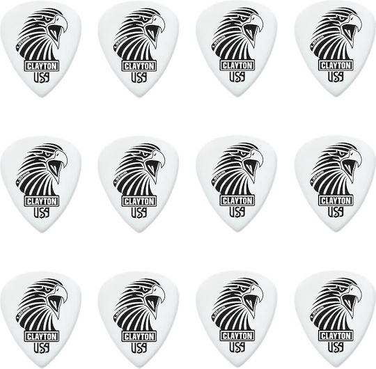 Clayton Sas190 Sharp Acetal Standard Picks 1.90mm Pack of 12 Pieces