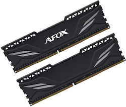 Afox Black Heatsink 32GB DDR4 με 2 Modules 2x16GB
