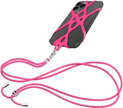 Universal Smartphone Cord Silicone Extendable Adjustable 90cm Pink