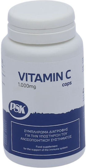 PSK Vitamin C Vitamina pentru Întărirea Sistemului Imunitar, Pielea & Acțiune Antioxidantă 1000mg 60 capace