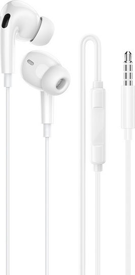 Borofone Bm100 Pro Fuente In-ear Handsfree Ακουστικά με Βύσμα 3.5mm Λευκό
