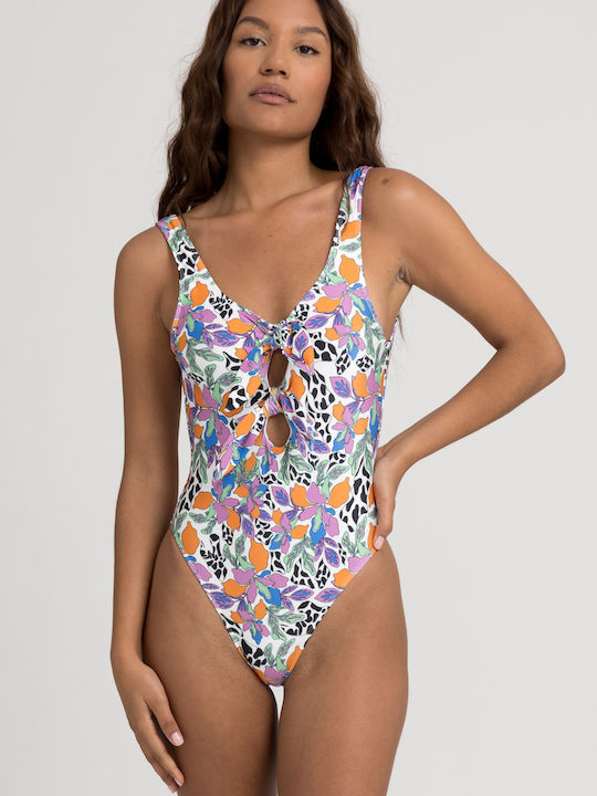 One Piece Swimsuit Floral Multicolour
