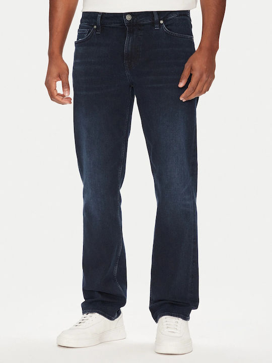 Angels Men's Elastic Jeans Pants With Slim Straight Fit Navy Blue