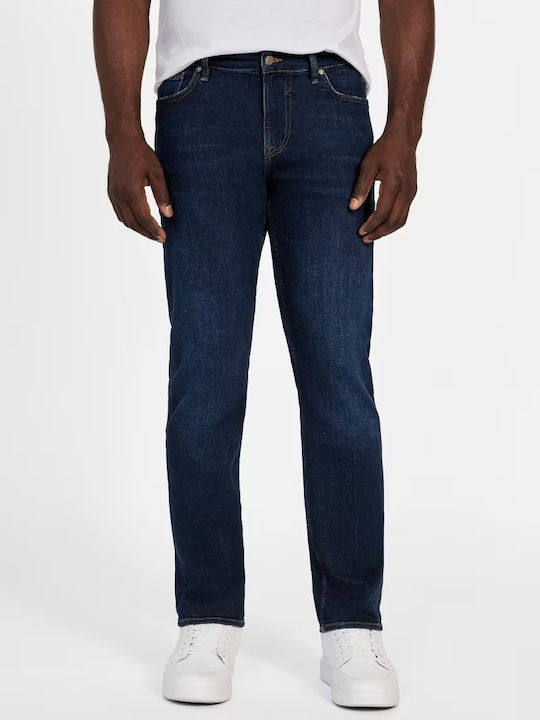 Angels Men's Elastic Jeans Pants With Slim Fit Navy Blue