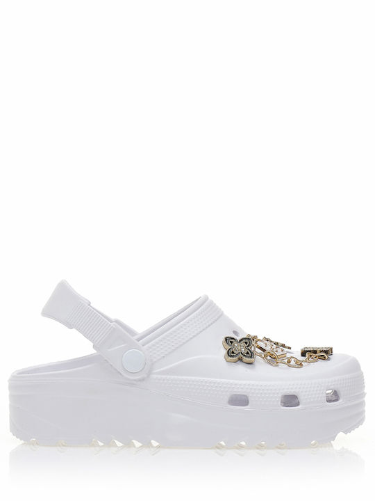 Tsoukalas Damen Clogs Weiß