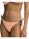 Bikini Slip με Κορδονάκια Σομόν