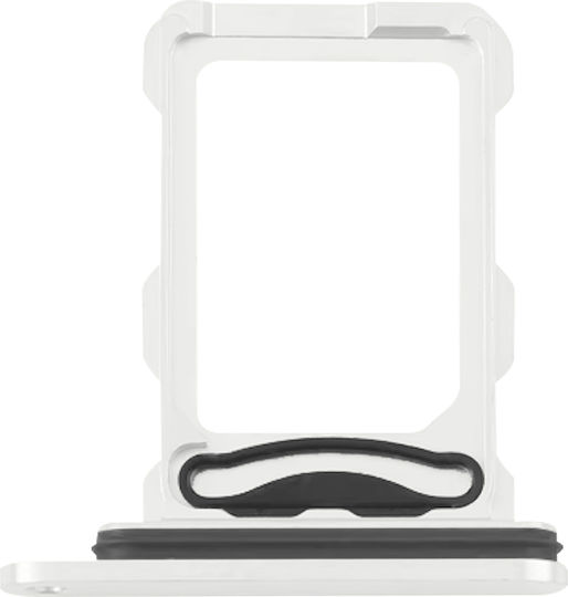 Clappio SIM/SD База За Мобилни Телефони iPhone 16 Pro 16 Pro Max Nano SIM Слот Бял
