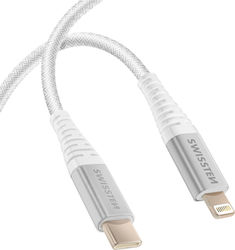 Swissten Usb-c Zu Lightning Aramide Schnelles Laden Kabel Weiß Swissten Usb-c Zu Lightning Aramide Schnelles Laden Kabel Weiß