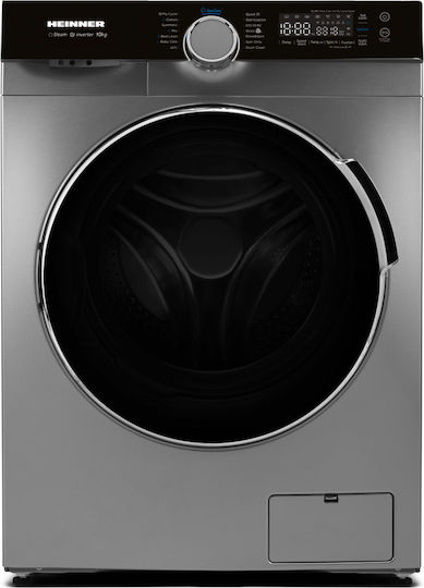 Heinner Washing Machine 10kg 1400 Rounds Silver HWM-M1014IVKSA+++