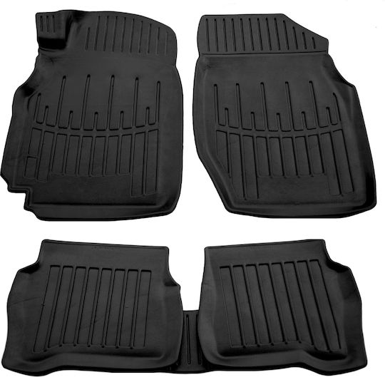 Race Axion Set of Front and Rear Mats 5pcs Tray Type for Nissan Almera 2006-2011 Black