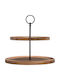 Estia Wooden Dessert Tower Stand with 2 Tiers Allure Brown Ø25cm 25x25cm