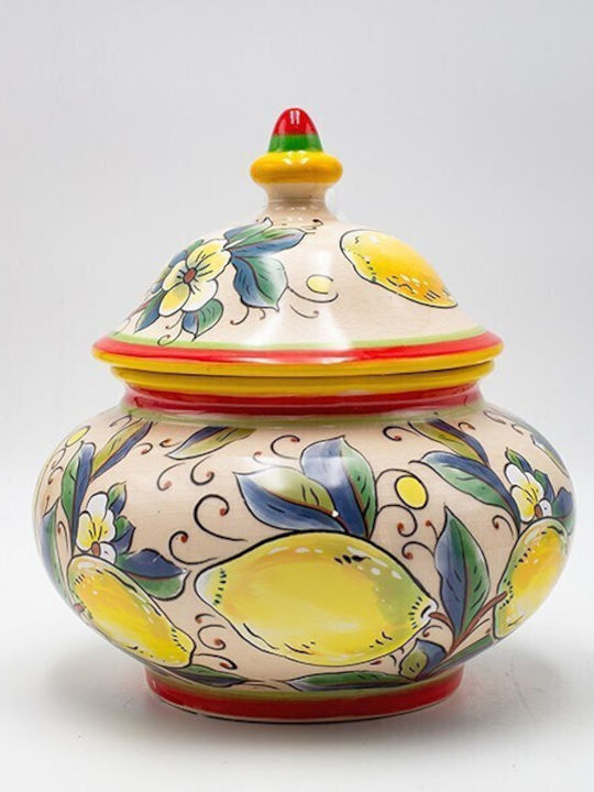 Διακοσμητικό Μπωλ Κεραμικό Μπεζ 20.5x20.5x22cm