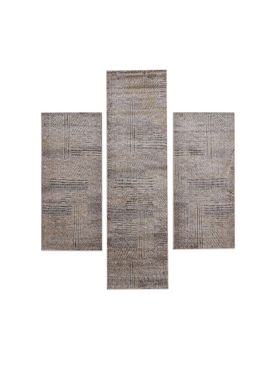 Balsan Cairo-s Giza 44002 Σετ Μοντέρνα Χαλιά Κρεβατοκάμαρας Brown 44002 3τμχ