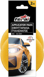 Σφουγγάρια Γυαλίσματος Detaling Pro Feral Applicator Pad Κίτρινο 12,5cm 2 Τεμάχια Universal Fεrαl