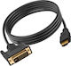 Видео Адаптер 1м HDMI Мъжки Към DVI Женски Full HD 1080p
