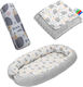 Beboulino Baby Crib Bedding Set Grey