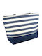 Makwedding Korbweide Strandtasche Blau