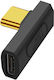 Horizontal 90° Angled Usb-c Male To Female Adapter 240w Sync 40gbps Video 8k