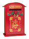 Iliadis Red Metal Mailbox 27x12x41cm Letters Santa