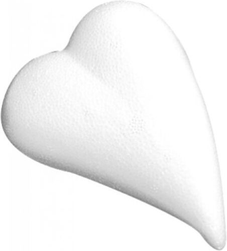 Styropor Herz Tropfen 12x8.5 cm
