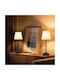 Vevor Fabric Table Lamp LED with White Shade and Black Base 2pcs