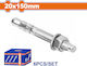 Wadfow Metallic Galvanized Screw Anchors Galv Express 20 X 150 6 Pieces Wdq2567