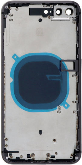 Apple iPhone 8 Plus Cadru Mijloc Ușă Baterie Rama Spate + Piese Mici Logo Negru OEM