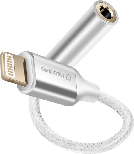 Swissten Lightning To 3.5mm Jack Audio Adapter Iphone White