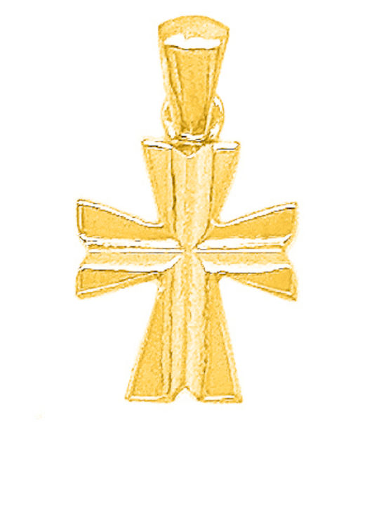 Dio Jewellery Lab Γυναικείος Σταυρός από Επιχρυσωμένο Ασήμι χωρίς Αλυσίδα