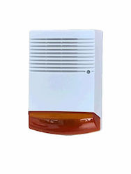 Artion Systems Alarm Siren Battery Outdoor with Orange Light