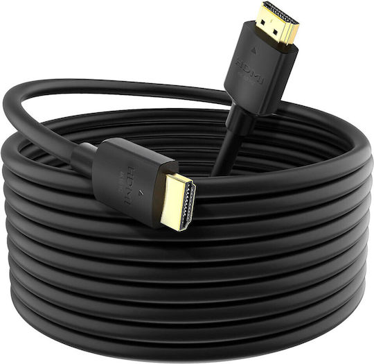 Swissten Cablu HDMI 2.0 4K 60Hz Televizoare Conectori Placati Cu Aur 5m Negru