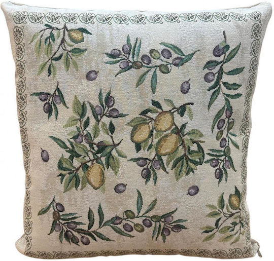 Linea Home Διακοσμητική Μαξιλαροθήκη Elia Εκρού 45x45εκ.