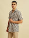 Short-sleeved Shirt Floral Black