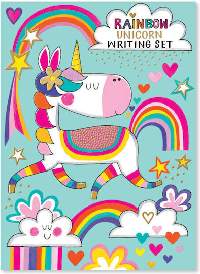 Rachel Ellen Rainbow Unicorn Stationery Set