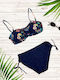 Set Bikini Floral Navy Μπλε