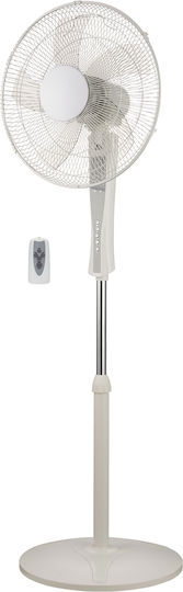 Adeleq Ανεμιστήρας Ορθοστάτης 45W Διαμέτρου 40cm Λευκός