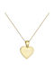 Dio Jewellery Lab Necklace with design Heart from Gold Plated Silver
